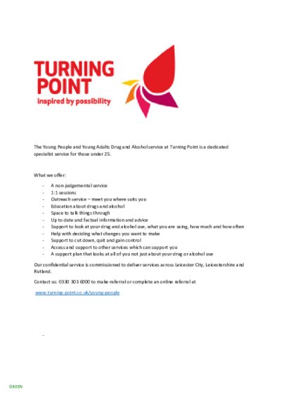 Drugs and Alcohol Support - Turning Point